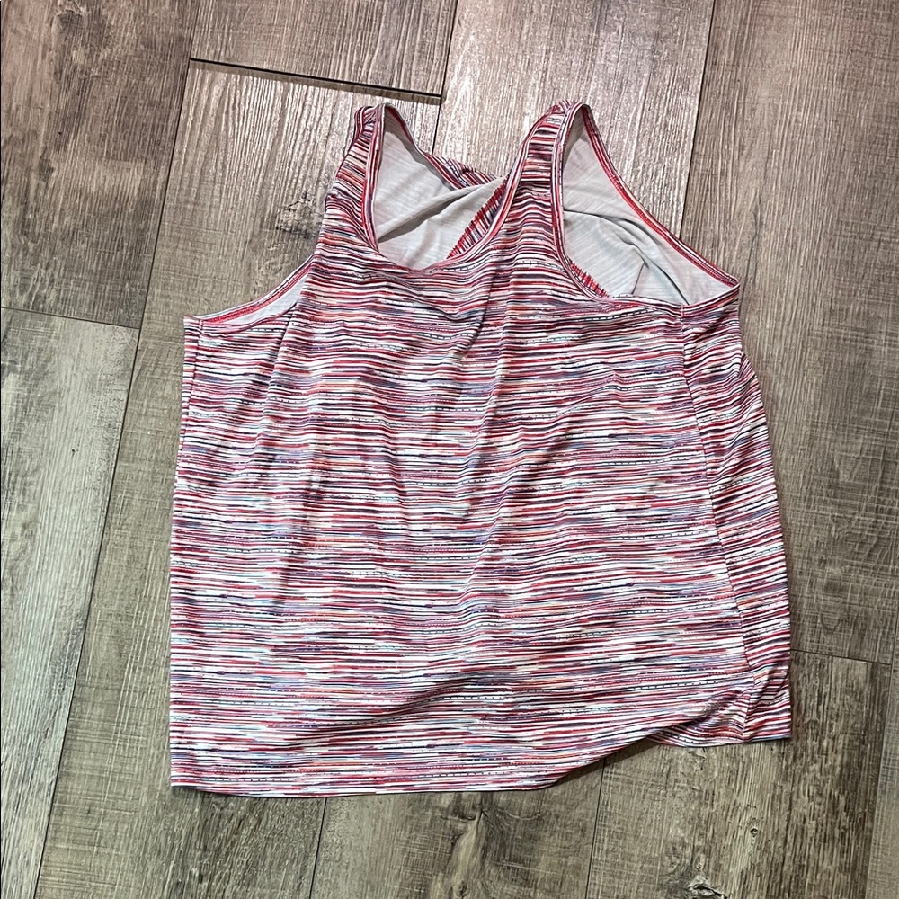 ZELOS Multicolor Striped Tank Top